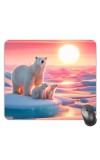 Customized White Bear Picture Sublimation Mouse Pad | 8 X 7.5 Inch | Smooth Cloth Surface | Non-Slip Rubber Base | Personalized Mousepad for Laptop & Desktop (F17349)