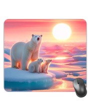 Customized White Bear Picture Sublimation Mouse Pad | 8 X 7.5 Inch | Smooth Cloth Surface | Non-Slip Rubber Base | Personalized Mousepad for Laptop & Desktop (F17349)