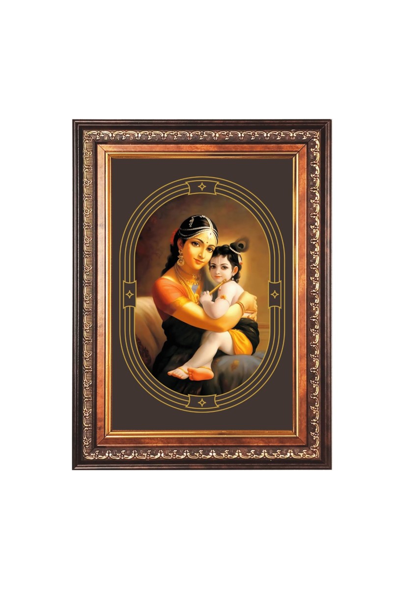 Sri Krishna Color Photo 10x14 Inch - Vibrant Religious Wall Art for Home or Office Decor.