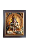 Hitech Sales Shri Hanumanji Photo Frame for Pooja Room, Temple Decor, Home Decoration and Gift (Wall and Tabletop, Rectangular, Polystyrene Frame, Printed Photo, 24 x 29 cm, Black)