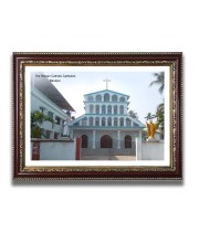 The Roman Catholic Cathedral Church Photo Frame, 10x14 Inches Beautiful Elegant Framed Wall Art of Iconic Cathedral