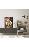 Sri Krishna Laminated Photo (9x11 Inches) Divine Blessings for Home & Office and Temple Decoration