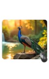 Customized Beautiful Peacock Picture Sublimation Mouse Pad | 8 X 7.5 Inch | Smooth Cloth Surface | Non-Slip Rubber Base | Personalized Mousepad for Laptop & Desktop (F17068)
