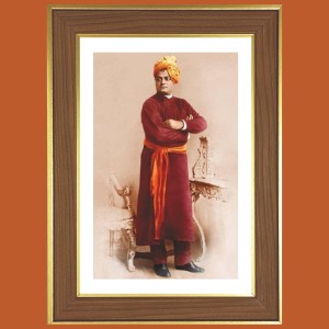 Vivekananda Photo Frame - 12x16 Inches, Brown Wooden Frame for Home, Office & Temple Decoration Vivekananda Photo Frame - 12x16 Inches, Brown Wooden Frame for Home, Office & Temple Decoration