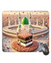 Customized Masjid Picture Sublimation Mouse Pad | 8 X 7.5 Inch | Smooth Cloth Surface | Non-Slip Rubber Base | Personalized Mousepad for Laptop & Desktop (F17214)