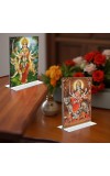 Debi Durga Acrylic T-Style Photo Stand - 5x7 Inches, Compact and Stylish Spiritual Display, easily change 2 photos (Pack of 1)