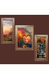 3-Pack Colorful Echoes of Nature Photo Frames - 2 Pieces 10x17 Inch & 1 Piece 14x17 Inch - Rustic Wall Art for Home & Office Decor - Botanical Wall Hanging for Living Room, Bedroom, or Workspace