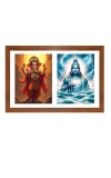 Lord ganesha and varuna deva Photo Frame - 17x21Inches - Spiritual Artwork for Home Decor, Puja Room and Office Decoration