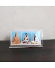 Hitech Sales Swami Vivekananda and Ramakrishna Paramahansa and Sarada maa photo, Three pictures in one Frame, Acrylic photo frame for Table, living room, gifts (6 x 3 inch)