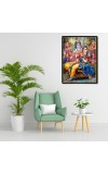 Radha Krishna Laminated Photo - 5x7 Inches, Divine Blessings for Home & Office and Temple Decoration