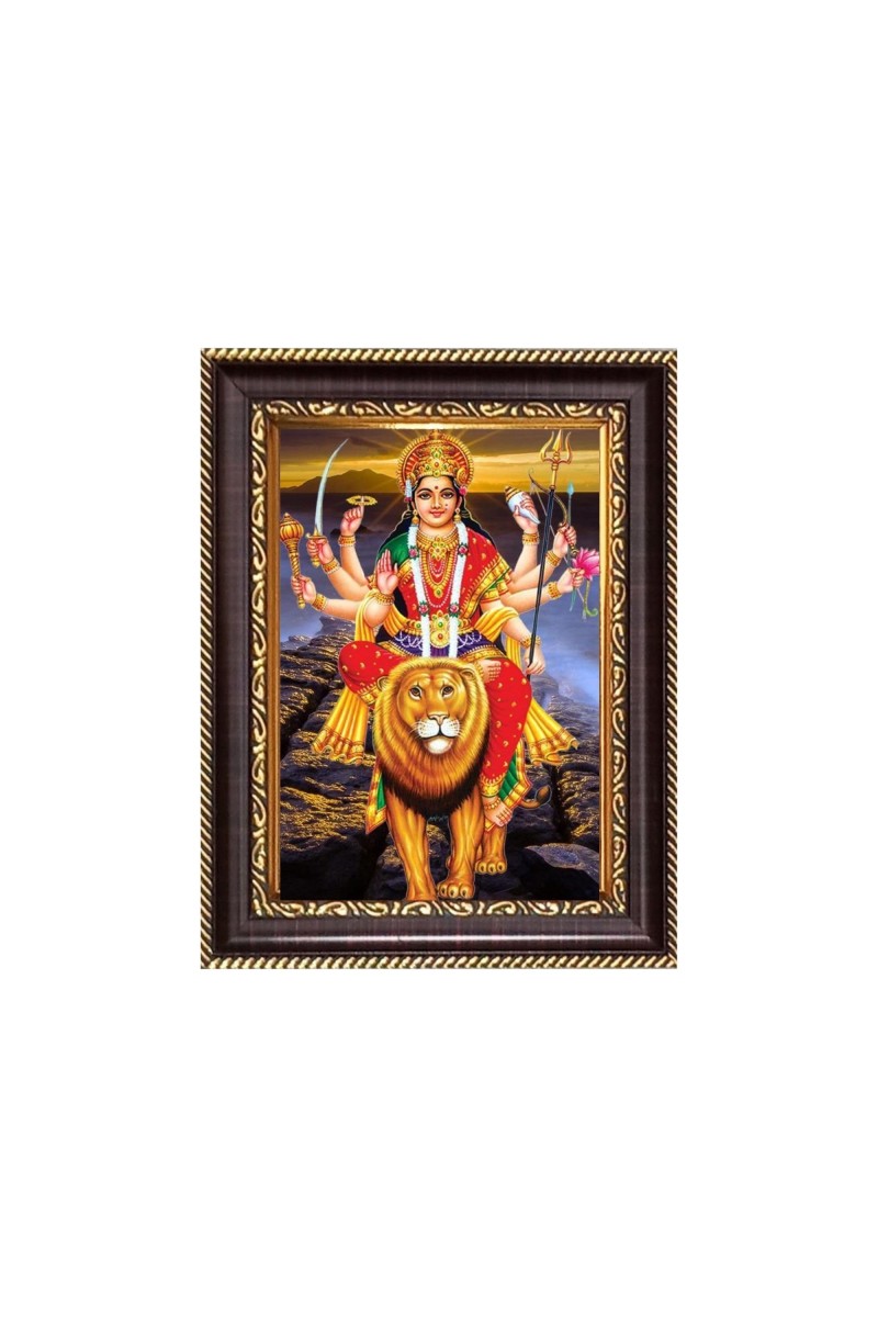 Mas Durga Digital Print Photo 6.7x8.7 inches - Vibrant Religious Wall Art for Home or Office Decor.