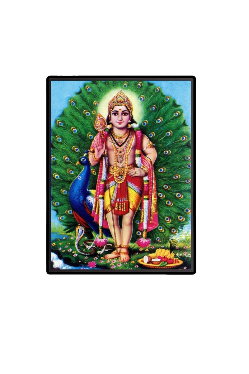 Kartikeya Laminated Photo - 5x7 Inches, Divine Blessings for Home & Office and Temple Decoration