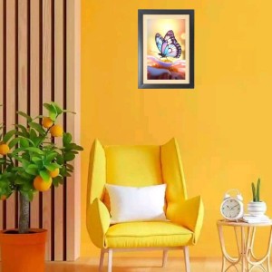 The beautiful butterfly Black Photo Frame Funny Animal and Bird Cartoon Art