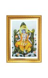 Lord vishnu's kurma avathar Photo Frame - 10x14 Inches, Brown Wooden Frame for Home, Office & Temple Decoration
