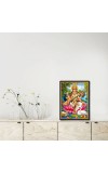 Saraswati Laminated Photo - 7x9 Inches, Divine Blessings for Home & Office and Temple Decoration