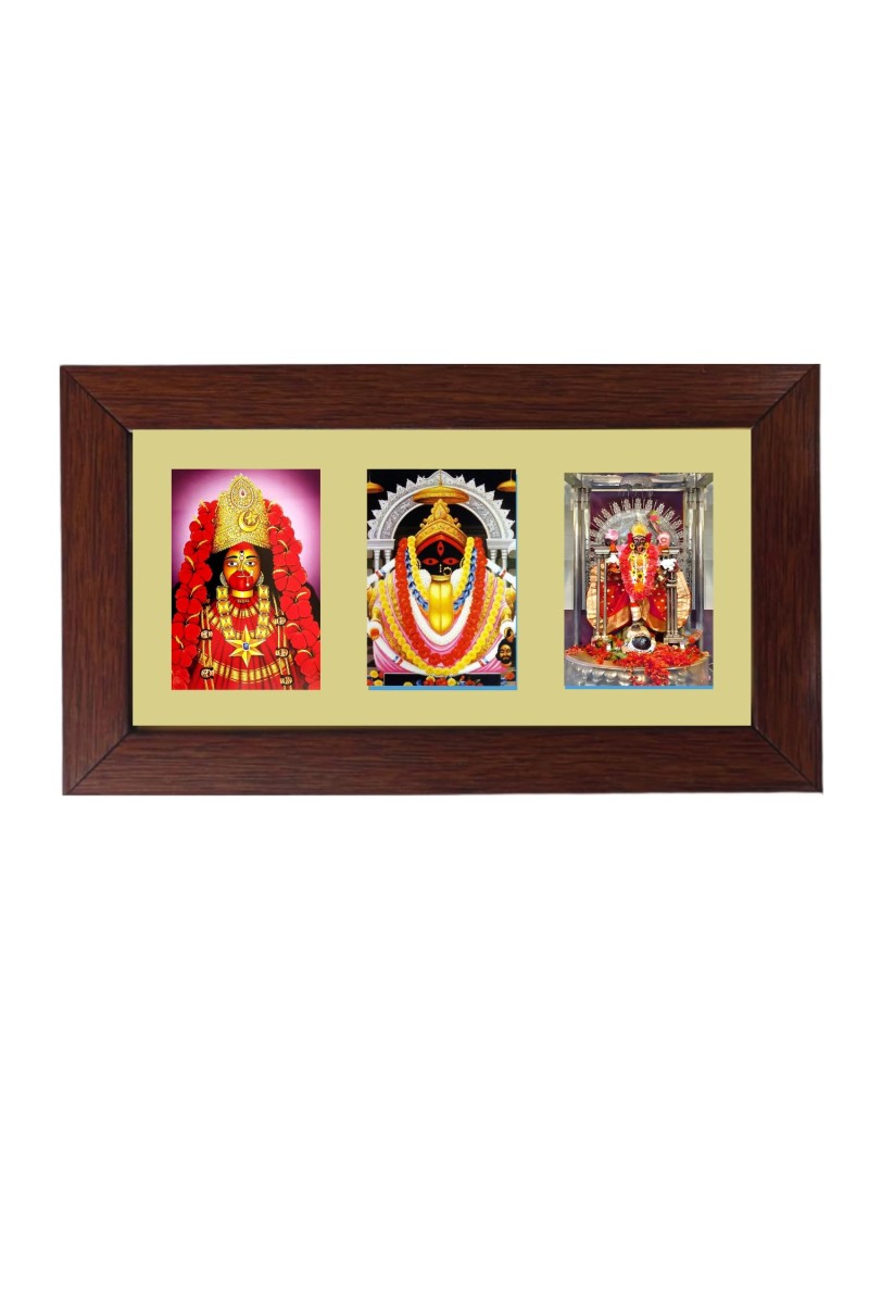 Sri Maa Kali Color Photo Frame - 5x7 Inch, Elegant Religious Home & Temple Decor