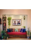 Lord bramha and shiva Photo Frame - 17x21Inches - Spiritual Artwork for Home Decor, Puja Room and Office Decoration