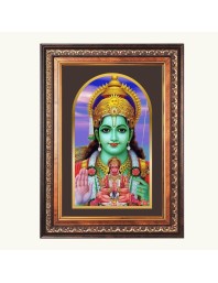 Sri Ram and Sri Hanuman Color Photo 10x14 Inch - Vibrant Religious Wall Art for Home or Office Decor.