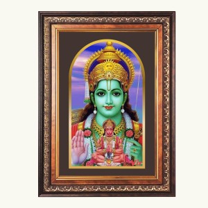 Sri Ram and Sri Hanuman Color Photo 10x14 Inch - Vibrant Religious Wall Art for Home or Office Decor.