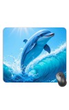 Customized Beautiful Dolphin Picture Sublimation Mouse Pad | 8 X 7.5 Inch | Smooth Cloth Surface | Non-Slip Rubber Base | Personalized Mousepad for Laptop & Desktop (F17144)