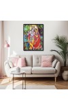 Radha Krishna Laminated Photo - 5x7 Inches, Divine Blessings for Home & Office and Temple Decoration