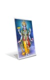 Car Desk/Table Top God Vishnu Acrylic L-Style Photo Stand - 2.5x3.5 Inches, Compact And Stylish Spiritual Display (F6736)