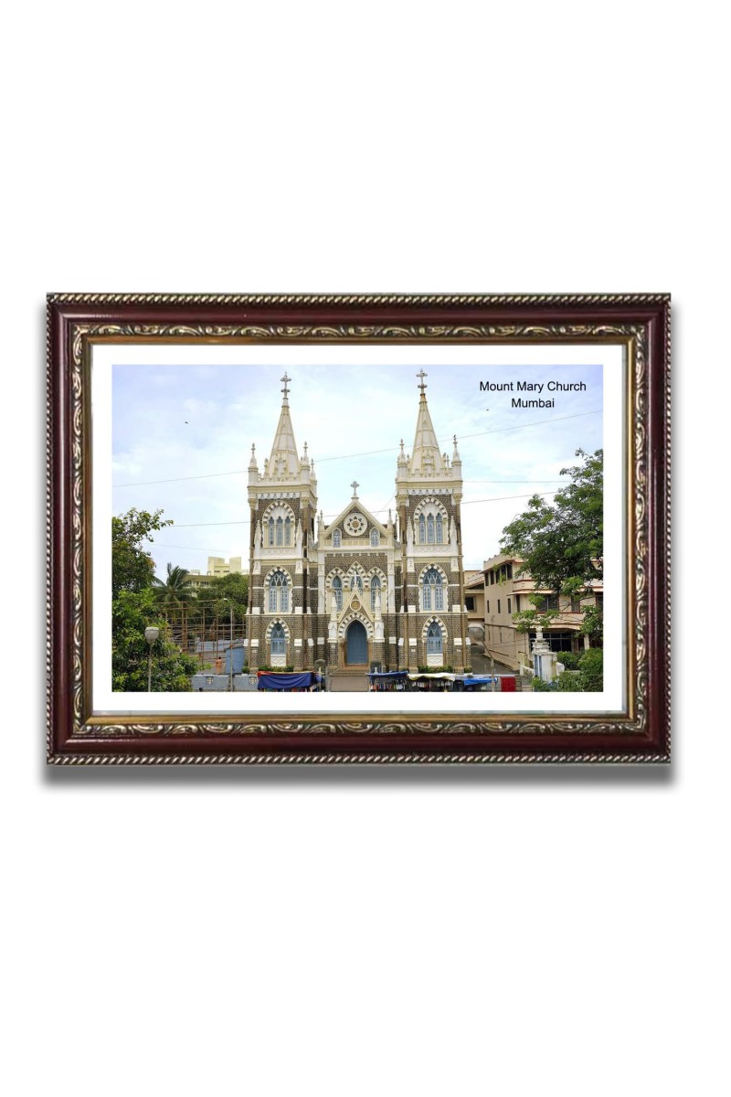 Mount Marry Church Church Photo Frame, Beautiful Elegant Framed Wall Art of Iconic Cathedral