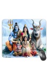 Customized Lord Shiva Parvathi Picture Sublimation Mouse Pad | 8 X 7.5 Inch | Smooth Cloth Surface | Non-Slip Rubber Base | Personalized Mousepad for Laptop & Desktop (F16967)