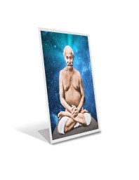 Car Desk/Table Top Shri Lahiri Mahashaya Acrylic L-Style Photo Stand - 2.5x3.5 Inches, Compact And Stylish Spiritual Display (F6720)