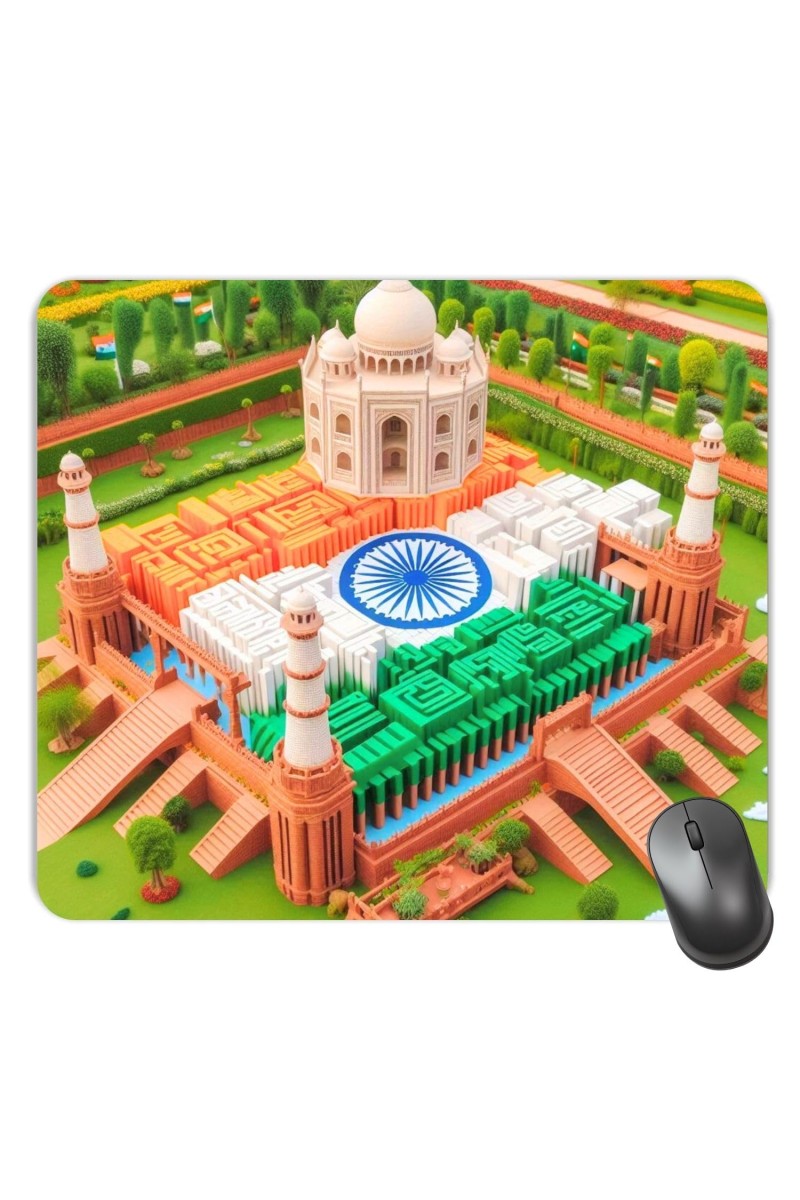 Customized Beautiful India View Picture Sublimation Mouse Pad | 8 X 7.5 Inch | Smooth Cloth Surface | Non-Slip Rubber Base | Personalized Mousepad for Laptop & Desktop (F17391)