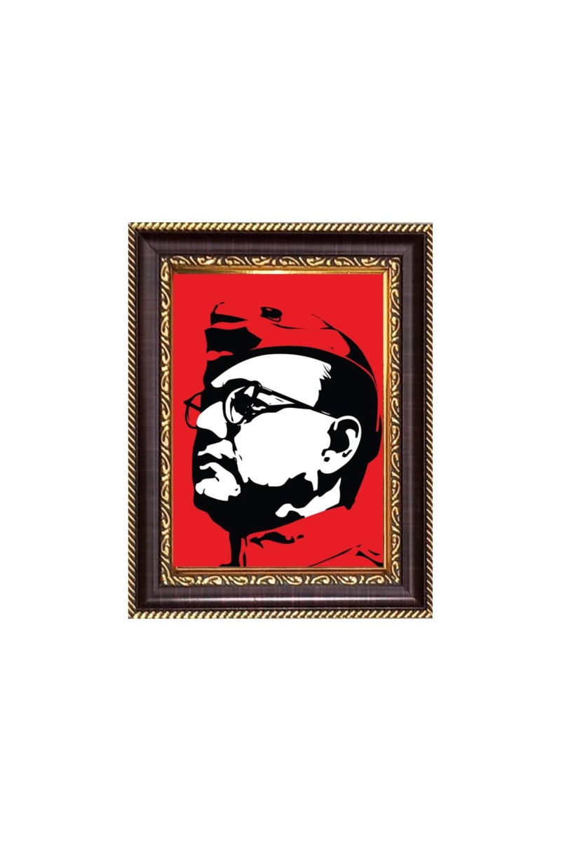 Netaji Subhas Chandra Bose Digital Print Photo 6.7x8.7 inches - Vibrant Religious Wall Art for Home, Office and Temple Decor.