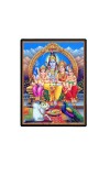 Shiva Family Laminated Photo - 5x7 Inches, Divine Blessings for Home & Office and Temple Decoration