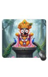 Customized Lord Jagannath Picture Sublimation Mouse Pad | 8 X 7.5 Inch | Smooth Cloth Surface | Non-Slip Rubber Base | Personalized Mousepad for Laptop & Desktop (F17302)