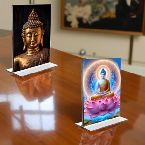 Buddha Acrylic T-Style Photo Stand - 9x11 Inches, Compact and Stylish Spiritual Display, easily change 2 photos (Pack of 1) Buddha Acrylic T-Style Photo Stand - 9x11 Inches, Compact and Stylish Spiritual Display, easily change 2 photos (Pack of 1)