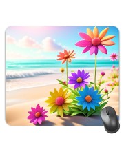 Customized Beautiful Flowers Picture Sublimation Mouse Pad | 8 X 7.5 Inch | Smooth Cloth Surface | Non-Slip Rubber Base | Personalized Mousepad for Laptop & Desktop (F17217)