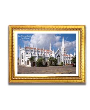 San Thomas Basilica Church Photo Frame, Beautiful Elegant Framed Wall Art of Iconic Cathedral