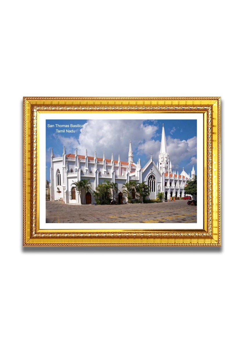 San Thomas Basilica Church Photo Frame, Beautiful Elegant Framed Wall Art of Iconic Cathedral