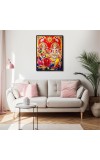Maa Lakshmi & Lord Ganesh Laminated Photo - 11x13 Inches, Divine Blessings for Home & Office and Temple Decoration