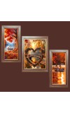 3-Pack Lovely swans Photo Frames - 2 Pieces 12x19 Inch & 1 Piece 16x19 Inch - Rustic Wall Art for Home & Office Decor - Botanical Wall Hanging for Living Room, Bedroom, or Workspace