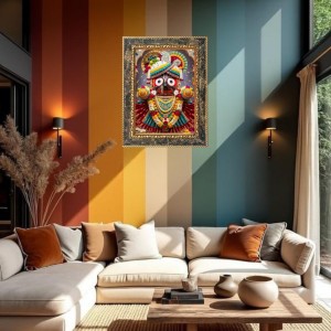 Lord jagannath Digital Print Photo 6.7x8.7 inches - Vibrant Religious Wall Art for Home or Office Decor.