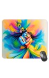 Customized Radha Krishna Picture Sublimation Mouse Pad | 8 X 7.5 Inch | Smooth Cloth Surface | Non-Slip Rubber Base | Personalized Mousepad for Laptop & Desktop (F17300)