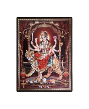 Maa Durga Laminated Photo - 11x13 Inches, Divine Blessings for Home & Office and Temple Decoration