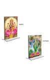 Debi Lakshmi Acrylic T-Style Photo Stand - 9x11 Inches, Compact and Stylish Spiritual Display, easily change 2 photos (Pack of 1)