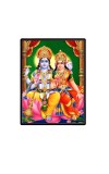 Vishnu Lakshmi Laminated Photo - 5x7 Inches, Divine Blessings for Home & Office and Temple Decoration