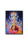 Vishnu Lakshmi Laminated Photo - 5x7 Inches, Divine Blessings for Home & Office and Temple Decoration
