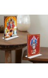 Debi Kali & Dakshineswar Kali Acrylic T-Style Photo Stand - 11x13 Inches, Compact and Stylish Spiritual Display, easily change 2 photos (Pack of 1)