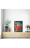 Sri Radha Krishna Laminated Photo (11x13 Inches Without glass) Divine Blessings for Table and Walls,Home & Office and Temple Decoration