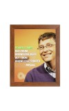 Bill Gates & Famous Quote Brown Frame, 12x16InchesInspirational Wall Art for Office, Home DecorIdeal Spiritual Gift