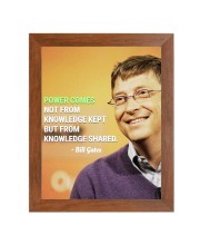 Bill Gates & Famous Quote Brown Frame, 12x16InchesInspirational Wall Art for Office, Home DecorIdeal Spiritual Gift