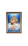 Maa Saraswati Photo Frame - 10x14 Inches, Brown Wooden Frame for Home, Office & Temple Decoration